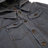 KNITED DENIM HOOD JACKETLLIGHT BLUE