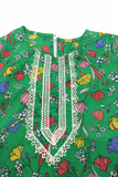 GREEN PRINTED KURTI & GHARARA