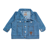 KNITED DENIM JACKET STONE BLUE