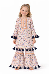 Multi Color Floral printed Standarad Kurti and Gharara