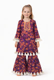 Multi Color Floral printed Standarad Kurti and Gharara