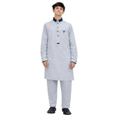 LT.GREY KURTA SHALWAR / TROUSER