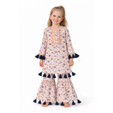 Multi Color Floral printed Standarad Kurti and Gharara