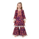Multi Color Floral printed Standarad Kurti and Gharara