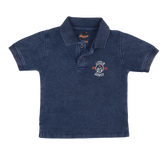 D.BLUE FADED DENIM LOOK POLO