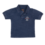 D.BLUE FADED DENIM LOOK POLO