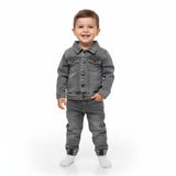 LYCRA KNITED DENIM LT BLACK A/W JACKET