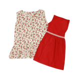 RED FLAME PRINTED KURTI & GHARARA