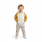 BOY'S RAGLAN ZIPPER HOODIE "OFF WHITE"