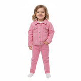 JACKET SET KNITED DINIM CANDY PINK