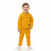 JACKET SET KNITED DENIM MUSTURD