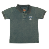 PASTLE GREEN  FADED DENIM LOOK POLO