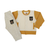 Bear Face hooded 3-pc set (Lemon Curry)