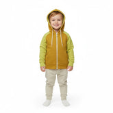 BOY'S RAGLAN ZIPPER HOODIE "LEMON CURRY"