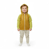 BOY'S RAGLAN ZIPPER HOODIE "LEMON CURRY"