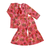 PINK PRINTED KURTI & GHARARA
