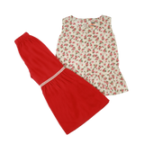 RED FLAME PRINTED KURTI & GHARARA