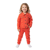 JACKET SET KNITED DENIM CARROT