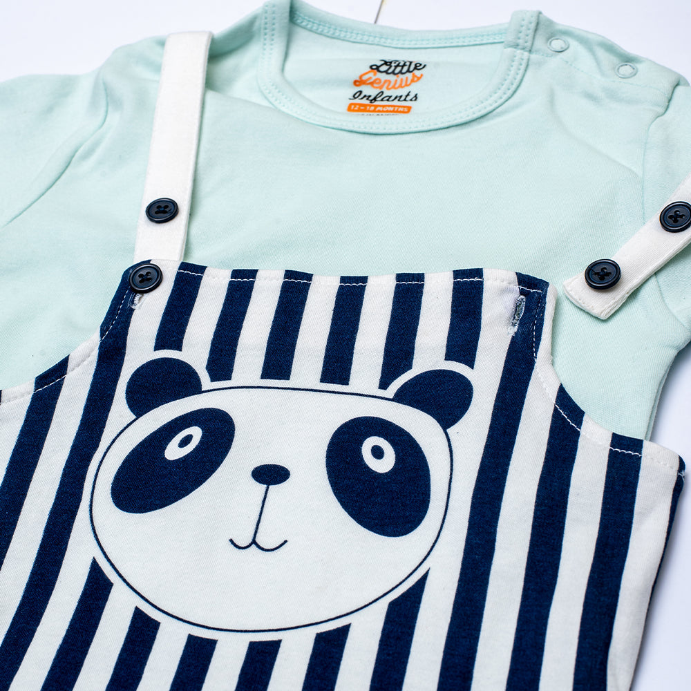 BEAR FACE DANGRI ROMPER MINT