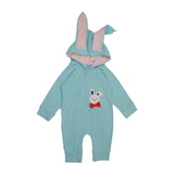 BABY BOY BUNNY HOOD FULL ROMPER