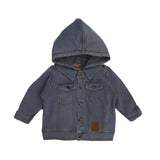 KNITED DENIM HOOD JACKETLLIGHT BLUE