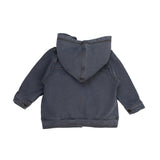 KNITED DENIM HOOD JACKETLLIGHT BLUE