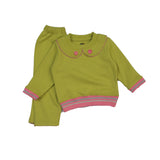 Baby Girls Fashion Apple Green sweat Set