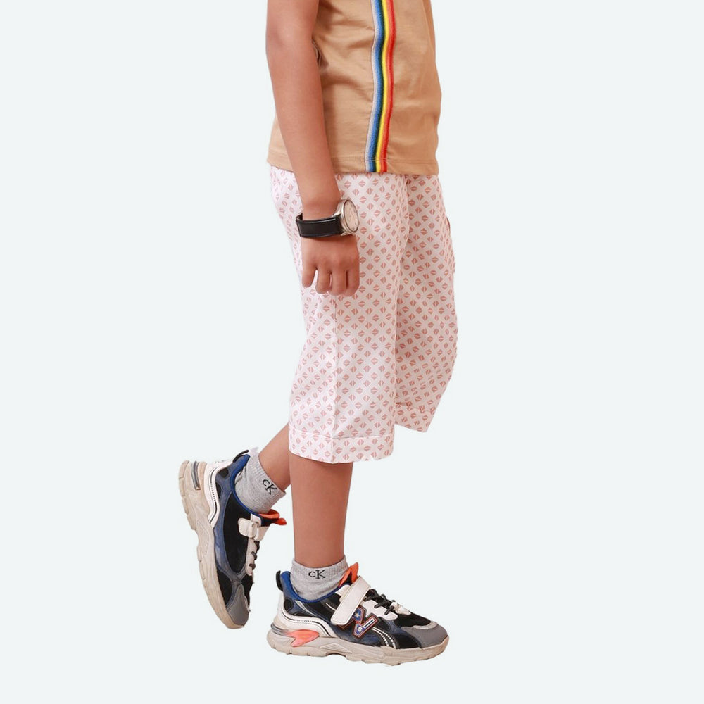 WOVEN PEAC PRINTED  SHORTS