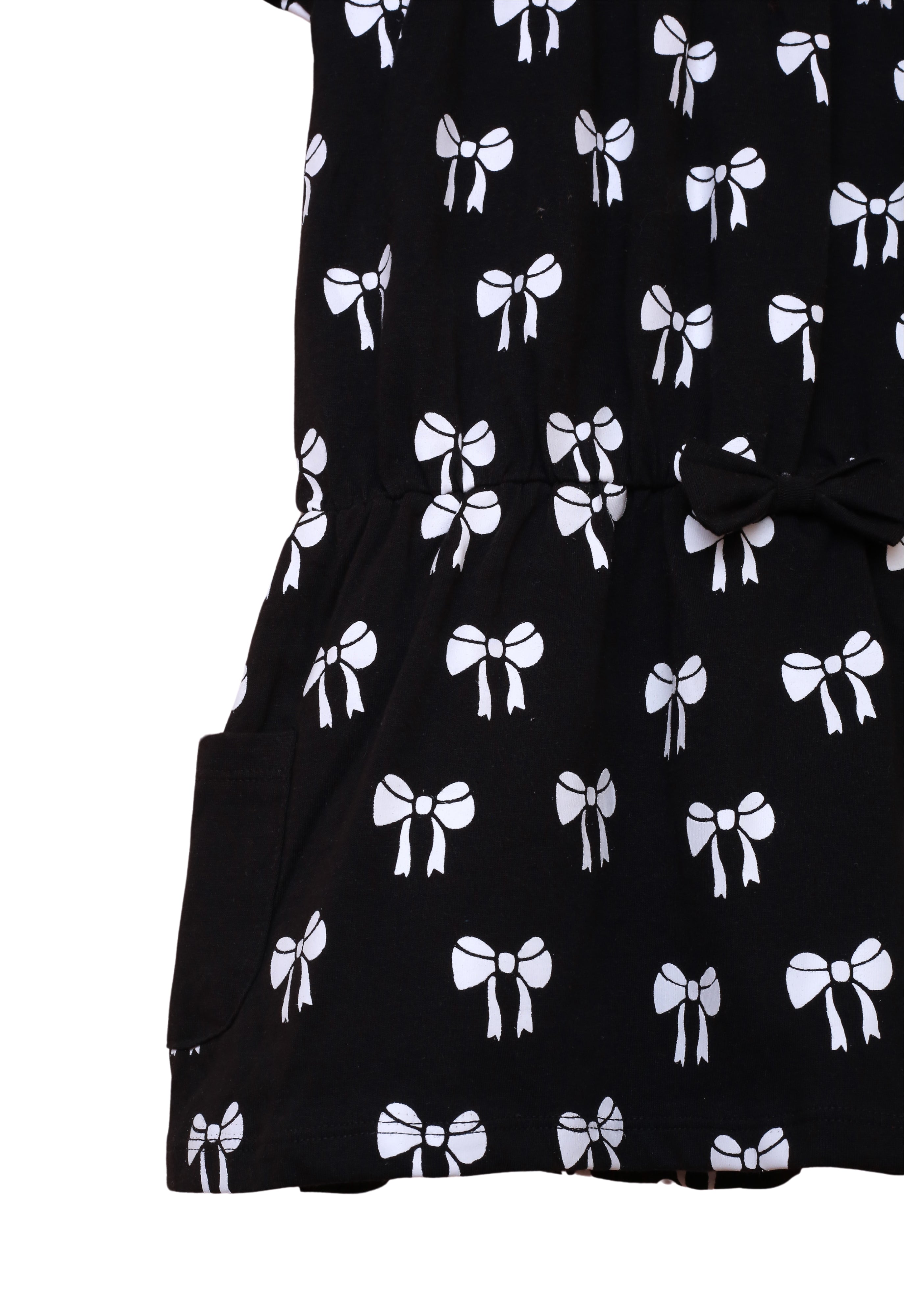 Black Aop Bow Frock