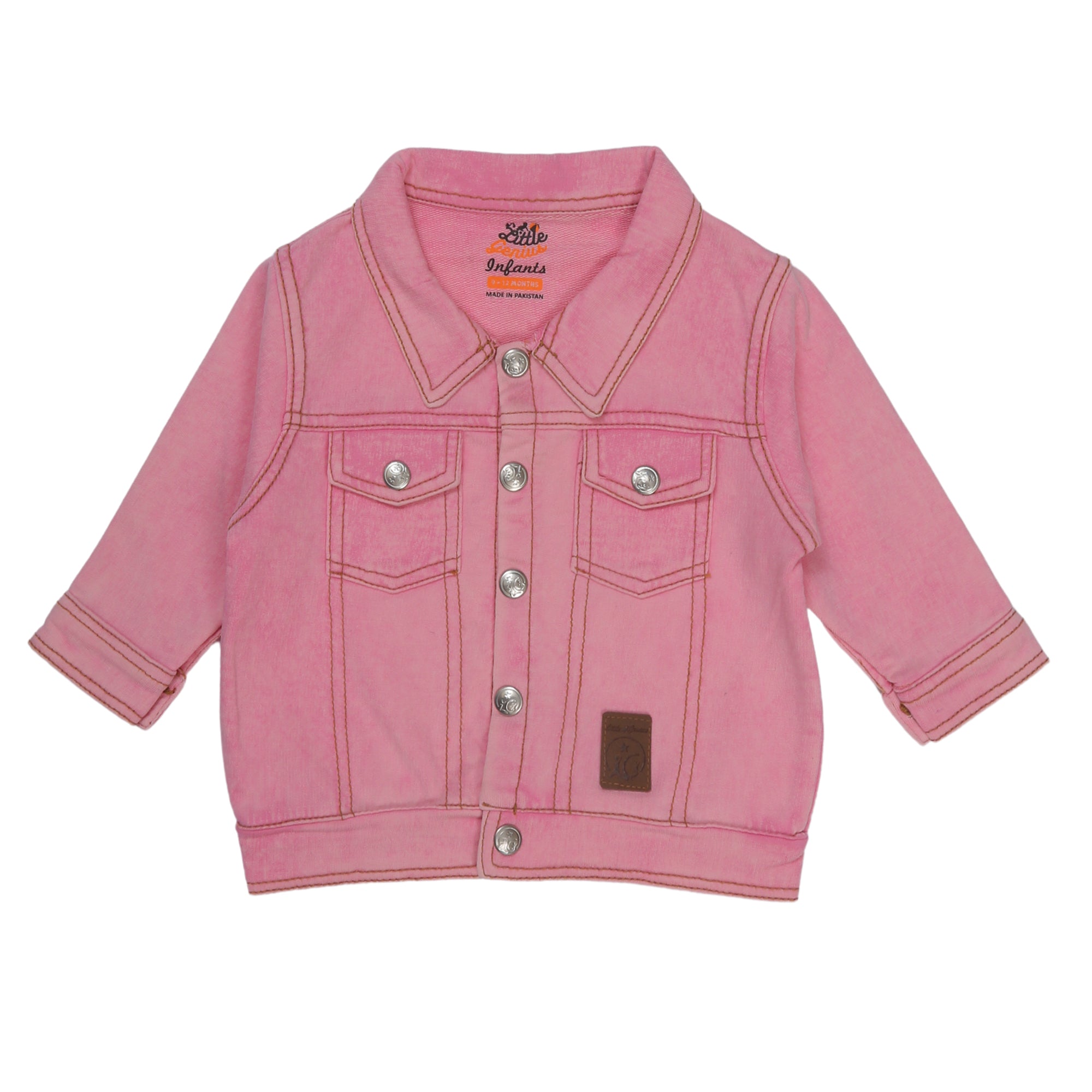 JACKET SET KNITED DINIM CANDY PINK