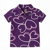 GIRLS' HEART PRINT POLO