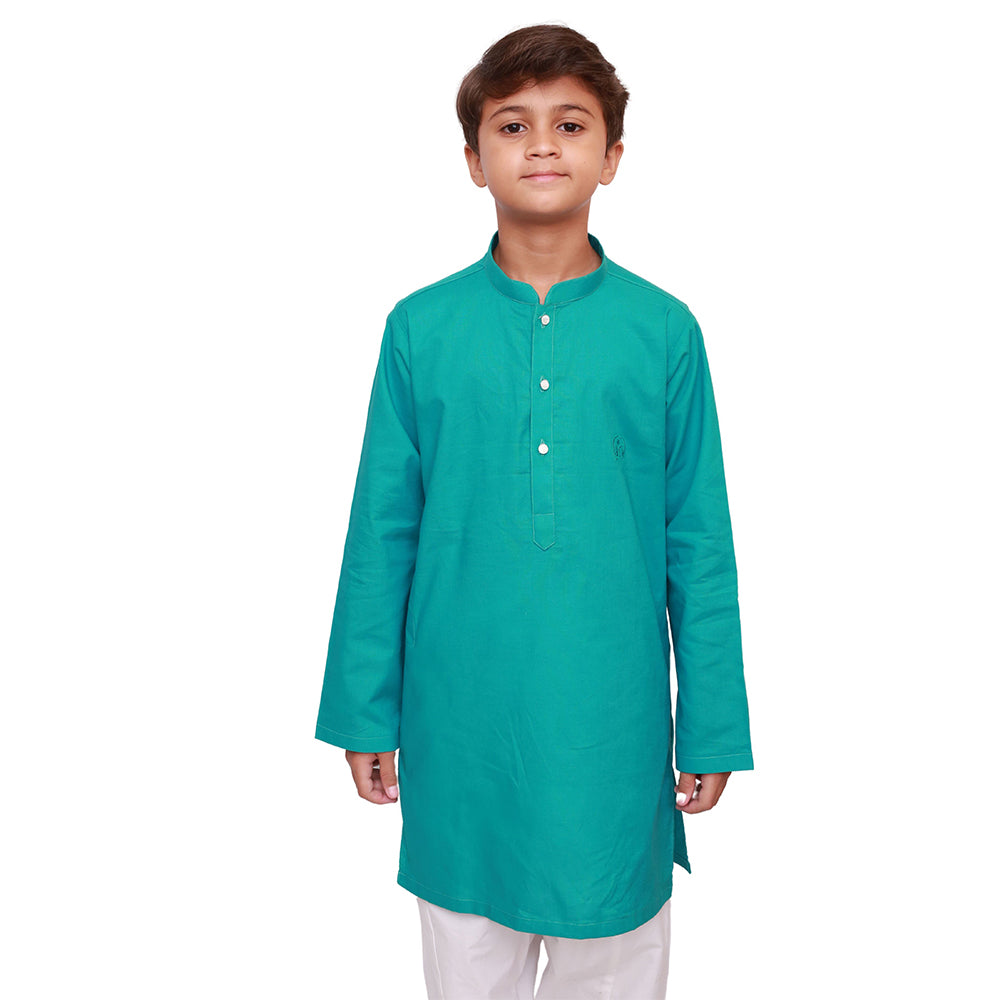 SEA GREEN EMBROIDED KURTA SHALWAR