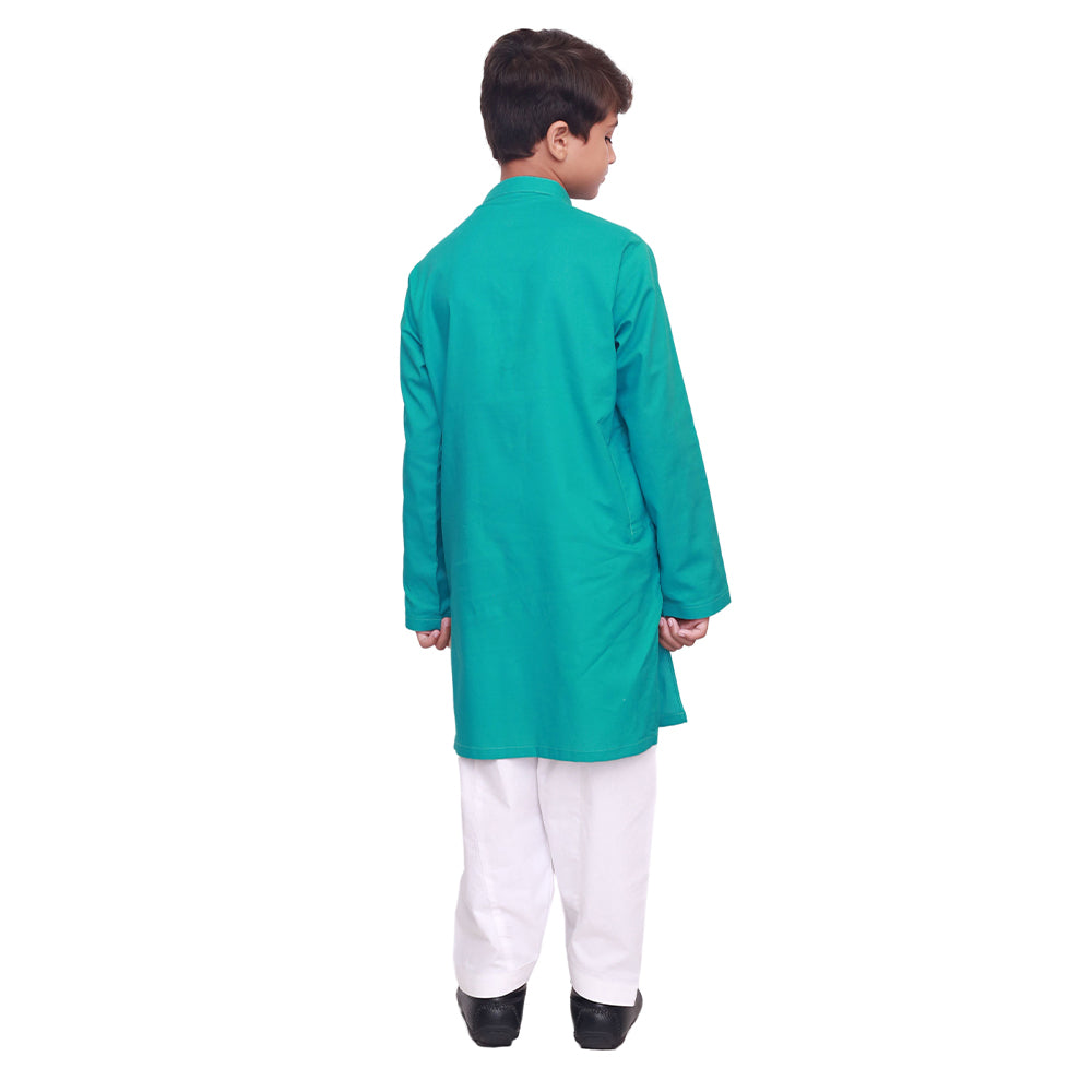 SEA GREEN EMBROIDED KURTA SHALWAR