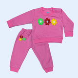 WINTER FLOWER PINK SWEAT SET