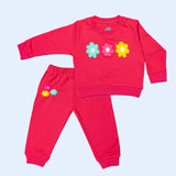 WINTER FLOWER HOT PINK SWEAT SET