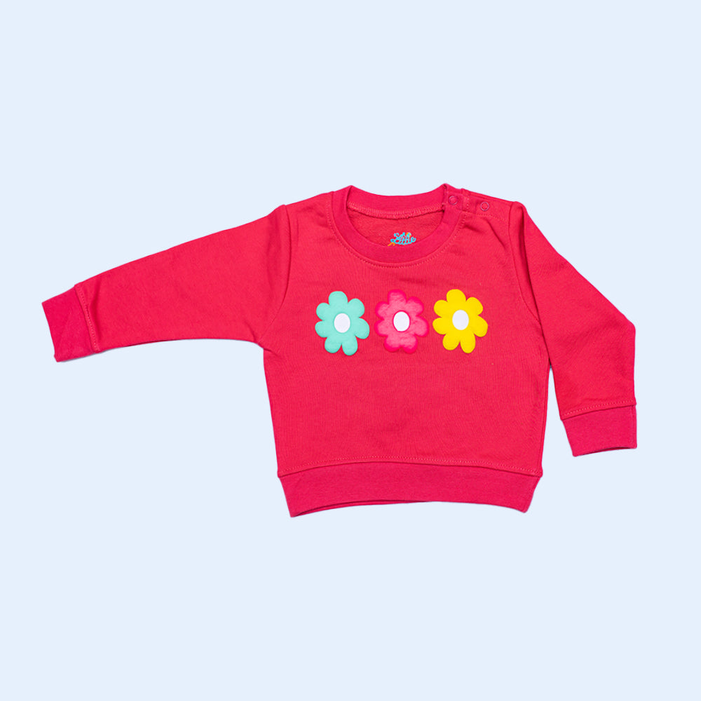 WINTER FLOWER HOT PINK SWEAT SET