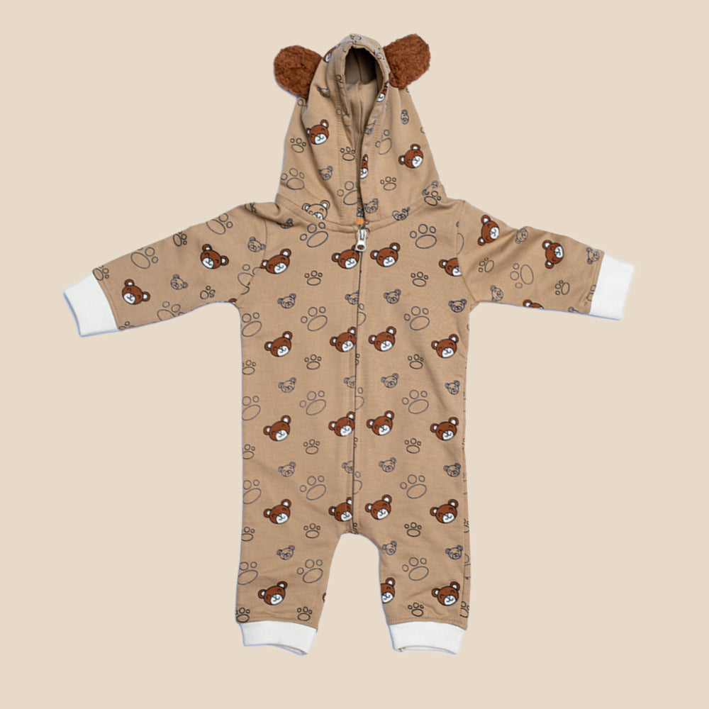 WINTER BEAR BEIGH ROMPER