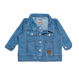 KNITED DENIM JACKET STONE  BLUE