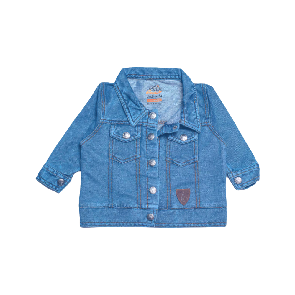 KNITED DENIM JACKET LIGHT BLUE