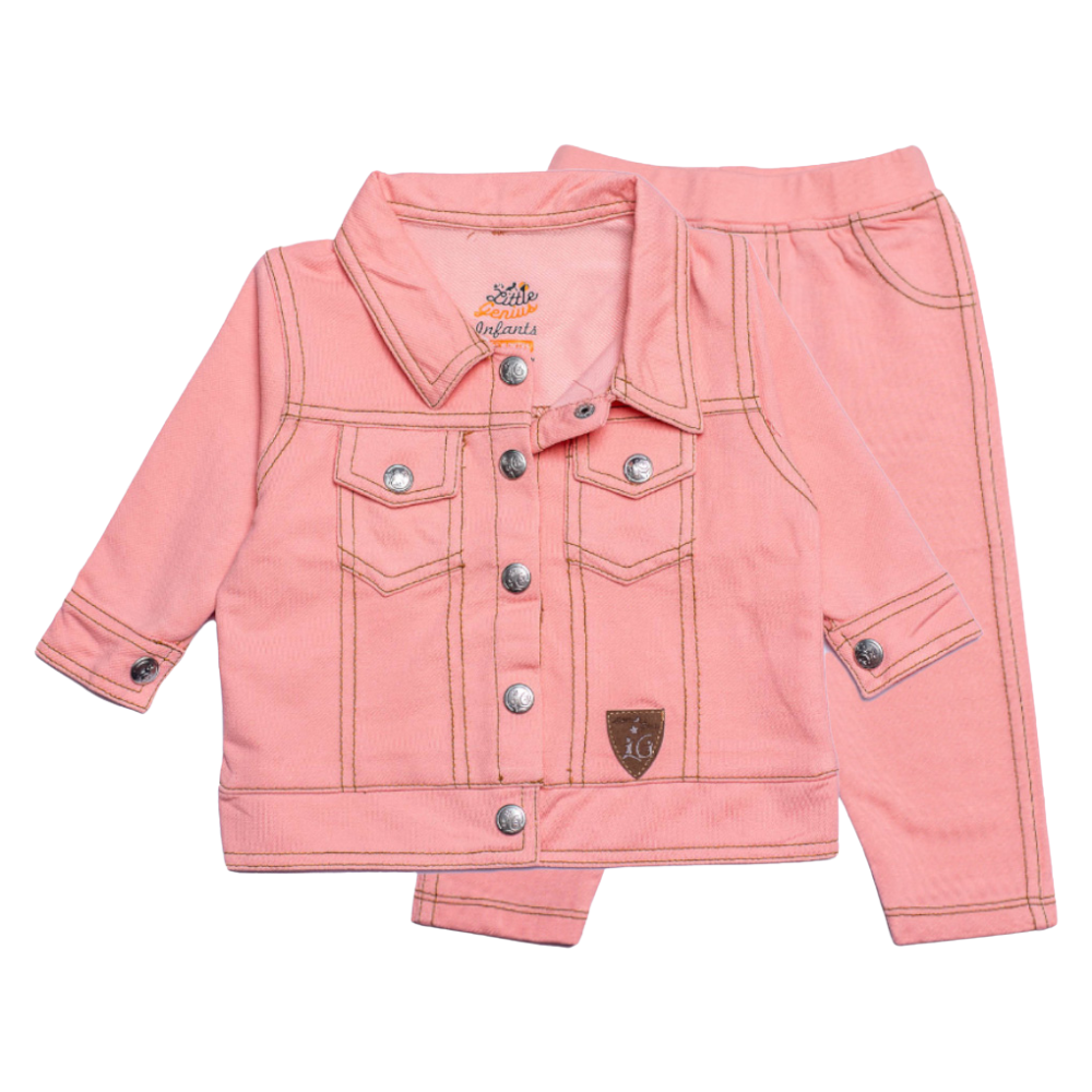 LYCRA KNITED DENIM PEACH JACKET