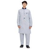 LT.GREY KURTA SHALWAR / TROUSER