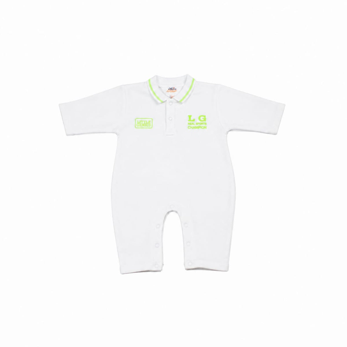POLO ROMPER WHITE