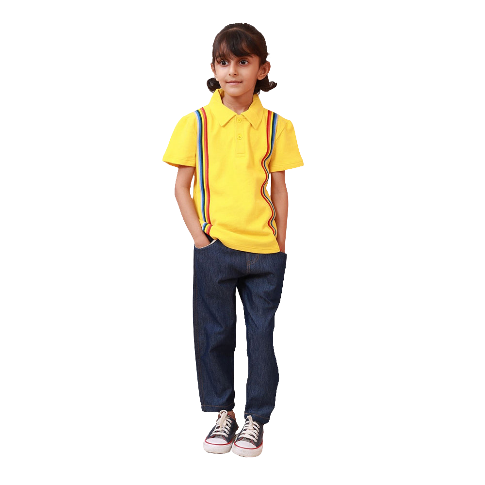 MULTI STRIPE GIRLS POLO