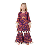 Multi Color Floral printed Standarad Kurti and Gharara
