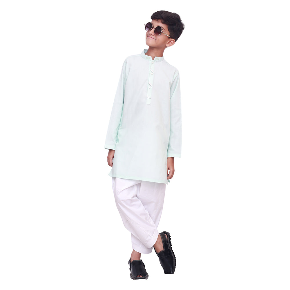 LIGHT BLUE EMBROIDED KURTA SHALWAR