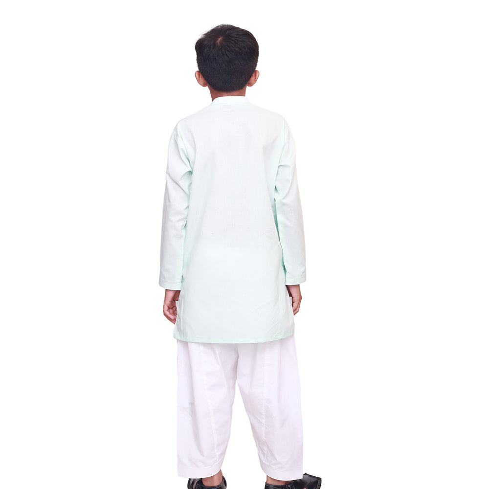 LIGHT BLUE EMBROIDED KURTA SHALWAR