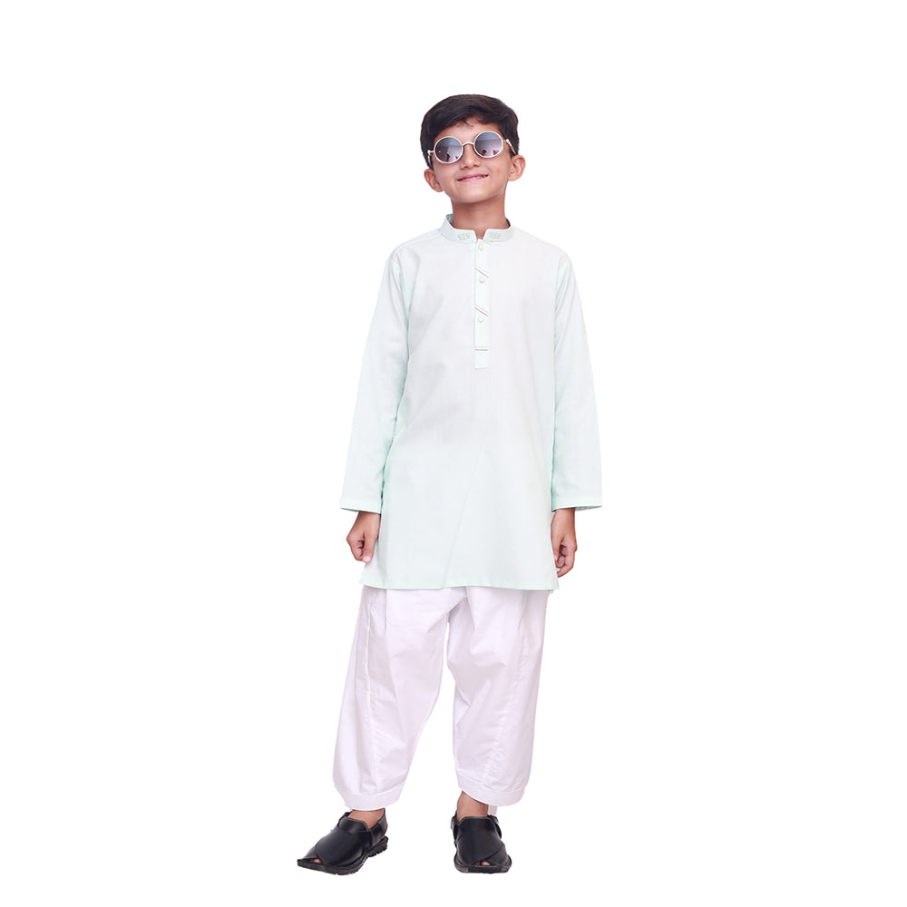 LIGHT BLUE EMBROIDED KURTA SHALWAR