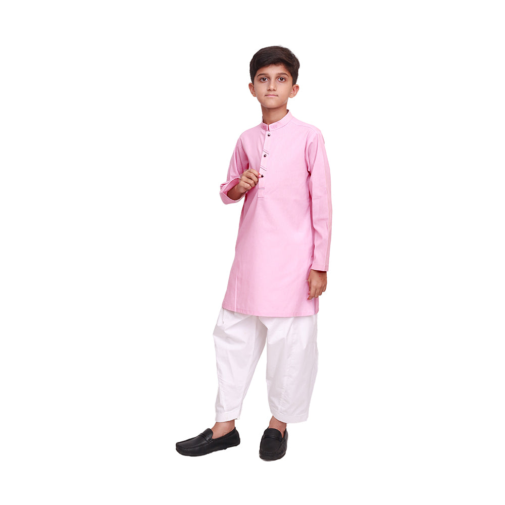 LIGHT PINK EMBROIDED KURTA SHALWAR