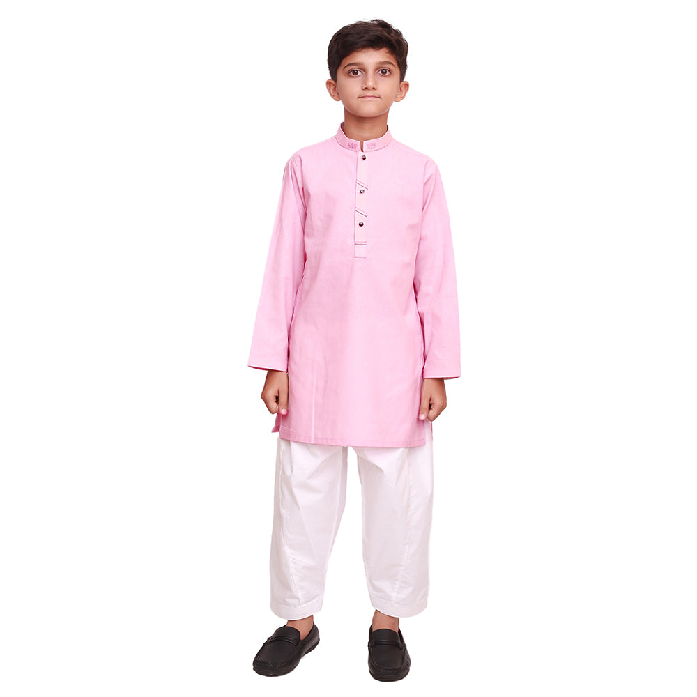 LIGHT PINK EMBROIDED KURTA SHALWAR