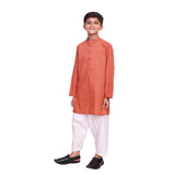 RUST  EMBROIDED KURTA SHALWAR